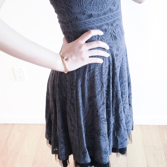 MOVING SALE free people grey lace dress - Picture 3 of 5